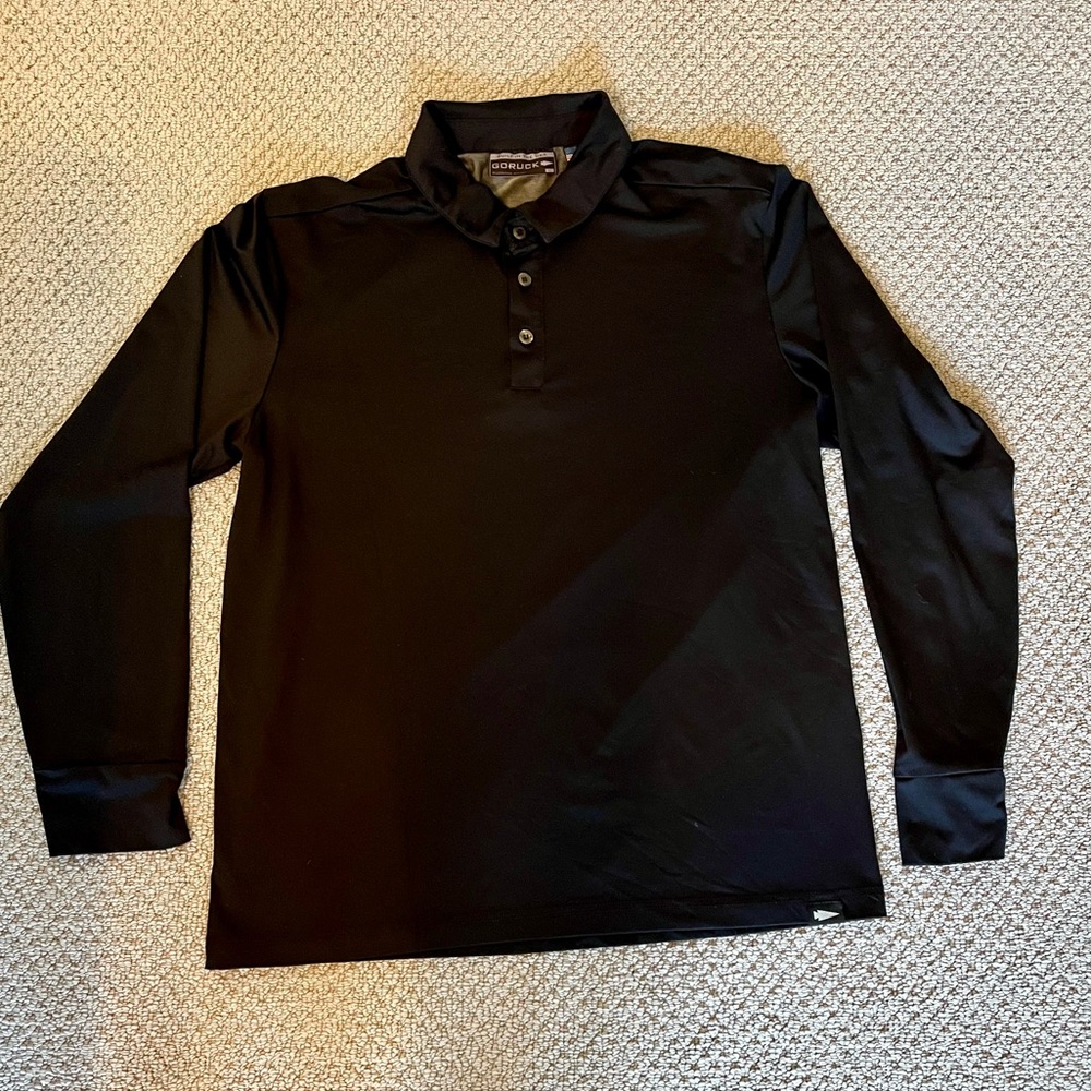 GORUCK Men's Rucking Long Sleeve Polo Shirt (Large)